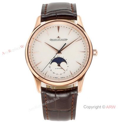 ZF Factory Jaeger-LeCoultre Ultra Thin Rose Gold Moonphase Watch 39mm